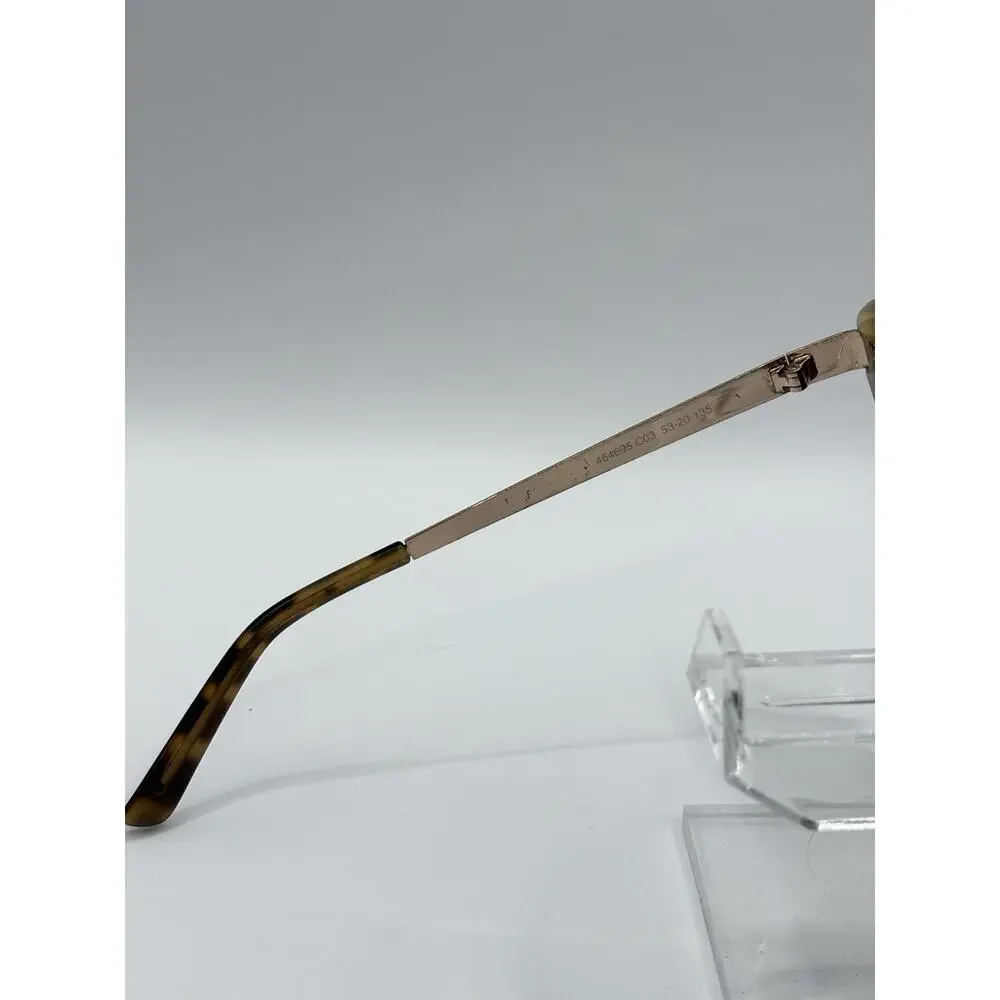Ann Taylor Cat Eye Sunglasses Tortoise Gold Green Lenses Women 53-20-135